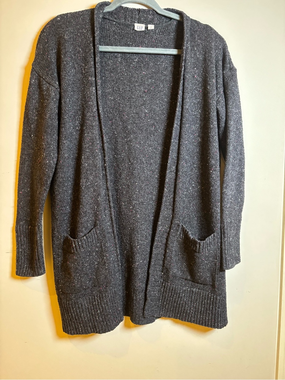 GAP Dark Charcoal Open-Front Women's Cardigan